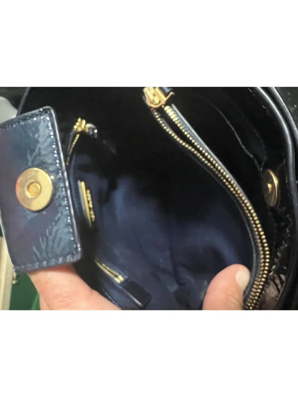 ***  AUTHENTIC TORY BURCH BLUE CRINKLE LEATHER PRICELLA HANDBAG  ✺✺